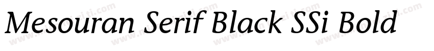 Mesouran Serif Black SSi Bold Italic字体转换